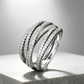 📢📢50% OFF !! ⏰🎉 2026 Sale — Over 32,300 Sold 💫 Adjustable Multi-Band Crossover Ring – Fashion Jewelry ✨