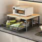 📢📢50% OFF & Free shipping💥2-Tier Kitchen Microwave Stand with Slide-Out Drawer — Heavy-Duty Countertop Shelf