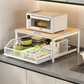 📢📢50% OFF & Free shipping💥2-Tier Kitchen Microwave Stand with Slide-Out Drawer — Heavy-Duty Countertop Shelf