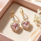 📢📢50% OFF !! ⏰🎉 2026 Sale — Over 45,000 Sold!💎 Sparkling Heart-Shaped Drop Rhinestone Earrings – Gold Tone Pink Heart Dangle Earrings 💕