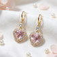 📢📢50% OFF !! ⏰🎉 2026 Sale — Over 45,000 Sold!💎 Sparkling Heart-Shaped Drop Rhinestone Earrings – Gold Tone Pink Heart Dangle Earrings 💕