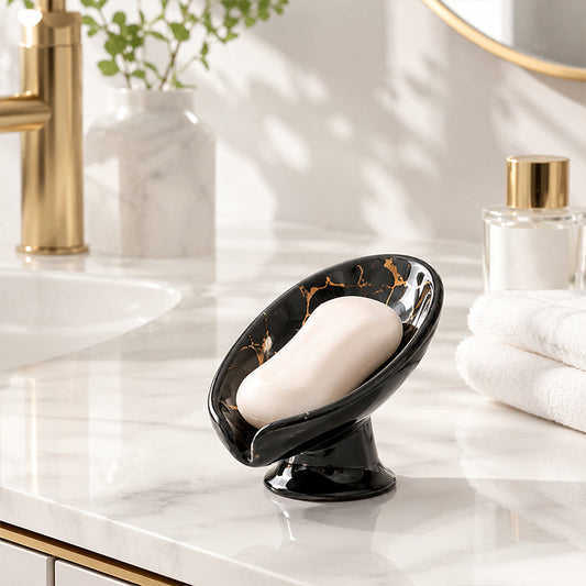 📢📢50% OFF !!⏰ 2026 Sale — Over 22600 Sold!🧼Ceramic Leaf Soap Dish – Self-Draining 🍃