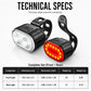 📢📢50% OFF !! ⏰🎉 2026 Sale — Over 32400 Sold! ⏳ USB Rechargeable Bike Light Set｜Bright Front Light & Rear Warning Light, Waterproof Cycling Lamp 🚲🔦✨