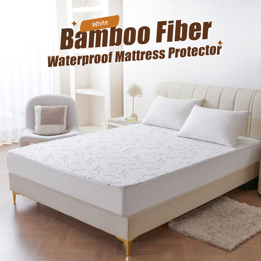 📢📢50% OFF !!⏰Bamboo Fiber Waterproof Mattress Protector