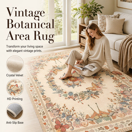 📢📢50% OFF !! ⏰Easy-Care Floral Area Rug