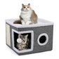 📢📢50% OFF & In Stock and Free Shipping✈️ 🏠 Foldable 2-in-1 Cat Cube House – Dual-Level Design, Built-in Scratching Pad & All-Season Comfort – Space-Saving & Portable 🐾
