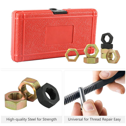 📢📢50% OFF !! ⏰🎉 2026 Sale — Over 27400 Sold! 🔧8Pcs Automotive Thread Repair Tool Set｜Hardened Steel Damaged Screw Bolt Restorer ✨