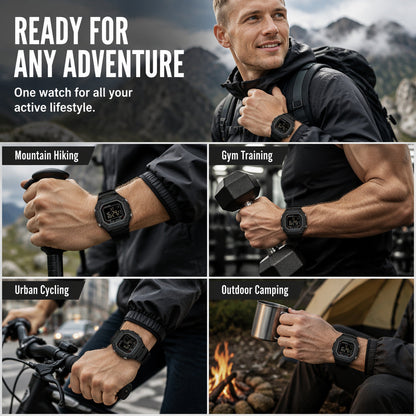 📢📢40% OFF !! ⏰Men's Waterproof Digital Watch with LED Luminous Display
