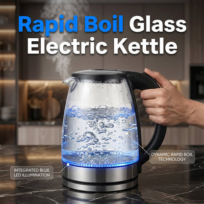 📢📢50% OFF !! ⏰Glass Electric Kettle with LED Light