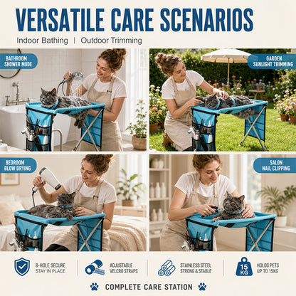 📢📢50% OFF !! ⏰2-in-1 Foldable Pet Grooming Bed