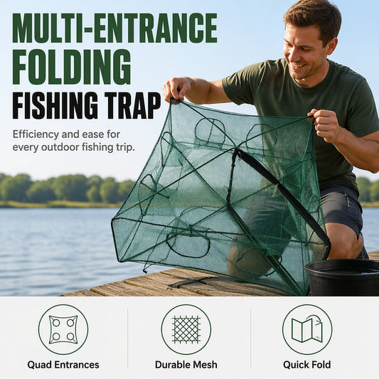 📢📢50% OFF !! ⏰Collapsible Fishing Trap Net with Multi Entrances