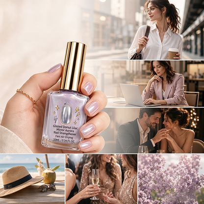 📢📢50% OFF !! ⏰Lilac Glossy Mirror Nail Strengthener