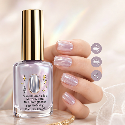 📢📢50% OFF !! & BUY 1 GET 1 FREE⏰Lilac Glossy Mirror Nail Strengthener