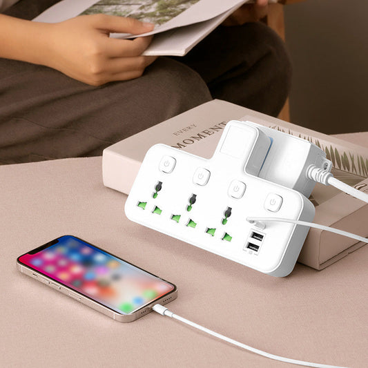 📢📢50% OFF !! ⏰ 🔌 Connecting Socket with Type-C Charging Plug – 2 USB Ports, Night Light Option & Worldwide Plug Compatibility ✨