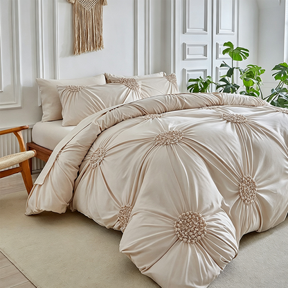 📢📢50% OFF !! ⏰Elegant Pinch Pleat Duvet Cover Set