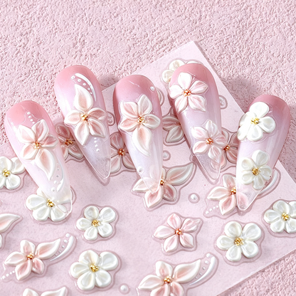 📢📢50% OFF !! & BUY 1 GET 1 FREE⏰💅5D Floral Nail Stickers