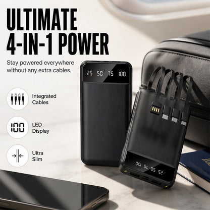 📢📢50% OFF !!⏰🏕️ 2026 Sale — Over 28,200 Sold!⚡ High‑Capacity Power Bank with Integrated Cables