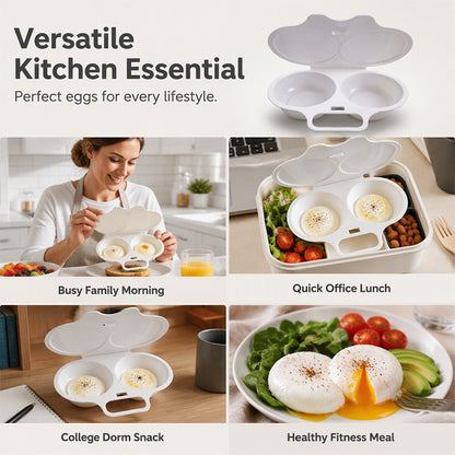 📢📢50% OFF !! & BUY 1 GET 1 FREE⏰Dual Cavity Microwave Egg Poacher