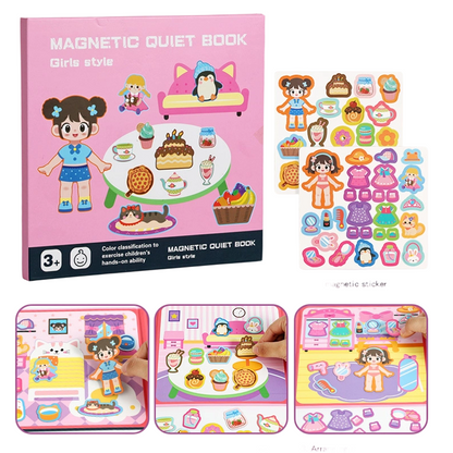 📢📢50% OFF & In Stock⏰ Kids Magnetic Quiet Book – Folding puzzle scenes, magnetic & educational – Boosts creativity & learning for boys & girls ✨