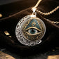 📢📢50% OFF !! ⏰👁️ Vintage All Seeing Eye Pendant Necklace – Intricate Motif, Lightweight Zinc Alloy & Versatile Style ✨