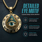 📢📢50% OFF !! ⏰👁️ Vintage All Seeing Eye Pendant Necklace – Intricate Motif, Lightweight Zinc Alloy & Versatile Style ✨