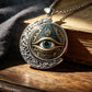 📢📢50% OFF !! ⏰👁️ Vintage All Seeing Eye Pendant Necklace – Intricate Motif, Lightweight Zinc Alloy & Versatile Style ✨