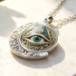 📢📢50% OFF !! ⏰👁️ Vintage All Seeing Eye Pendant Necklace – Intricate Motif, Lightweight Zinc Alloy & Versatile Style ✨