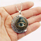 📢📢50% OFF !! ⏰👁️ Vintage All Seeing Eye Pendant Necklace – Intricate Motif, Lightweight Zinc Alloy & Versatile Style ✨