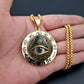 📢📢50% OFF !! ⏰👁️ Vintage All Seeing Eye Pendant Necklace – Intricate Motif, Lightweight Zinc Alloy & Versatile Style ✨