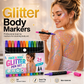 ⏳🔥LIMITED-TIME 50% OFF! ⏰📢 24-Color Face & Body Glitter Marker Set with Dual Tips – Skin-Safe, Sweat-Resistant & Dazzling Sparkle ✨