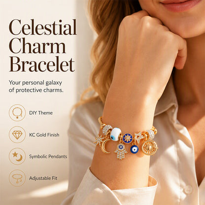 📢📢50% OFF !!⏰Celestial Sun Moon Charm Bracelet