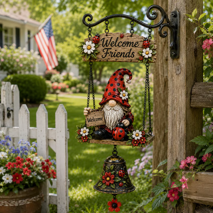 📢📢50% OFF !!⏰Gnome Welcome Doorbell Outdoor Decor