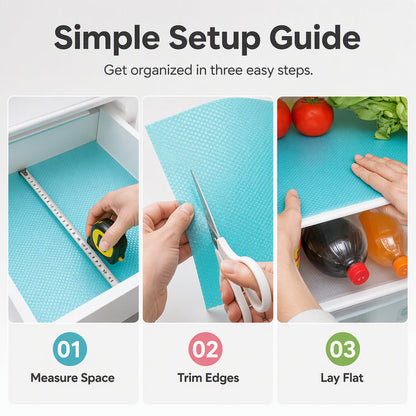 📢📢50% OFF !!⏰🧊 Waterproof Fridge Shelf Liners – Non-slip, easy-clean & food-safe – Keeps fridge shelves fresh & organized ✨