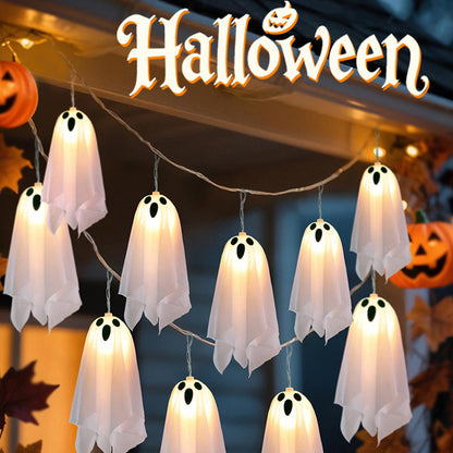 📢📢50% OFF !!⏰ Halloween Decoration Ghost String Lights