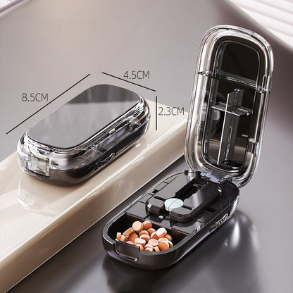 📢📢50% OFF !!⏰ Adjustable Healthcare Pill Cutter Splitter with Precise Alignment, Stainless & Plastic Build, Textured Handles for Tiny/Small Tablets, Cuts to 1/2 & 1/4 Sizes for Caregivers,back to school,back to school haul