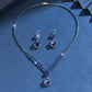 📢📢50% OFF !!⏰Sparkling Heart Necklace & Earring Set