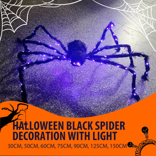 📢📢50% OFF & In Stock⏰ Halloween Black Spider Decoration with Light