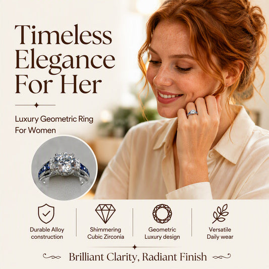 📢📢50% OFF !!⏰ Elegant Cubic Zirconia Cocktail Ring