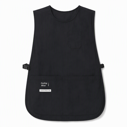 📢📢50% OFF !! ⏰ Water‑Resistant Kitchen Vest Apron – Shoulder‑Supported Taslan Workwear with Divided Utility Pockets 🍳