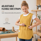 📢📢50% OFF !! ⏰ Water‑Resistant Kitchen Vest Apron – Shoulder‑Supported Taslan Workwear with Divided Utility Pockets 🍳