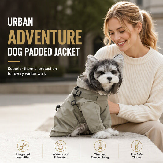 🐕 Winter Pet Jacket: Integrated Leash Ring, Fleece-Lined, Waterproof, Chafe-Free, XS-2XL