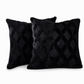 📢📢50% OFF !! ⏰Soft Plush Cushion Cover with Embroidered Geometric Diamond Pattern Minimalist Solid Color Throw Pillow Case for Sofa