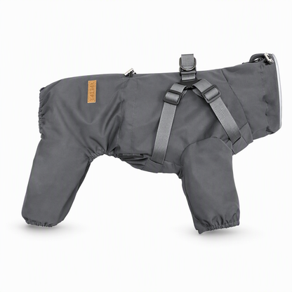 📢📢50% OFF !! ⏰Lightweight Water Resistant Four Legged Dog Raincoat Reflective Outdoor with Leash Attachment for Small and Large Dogs