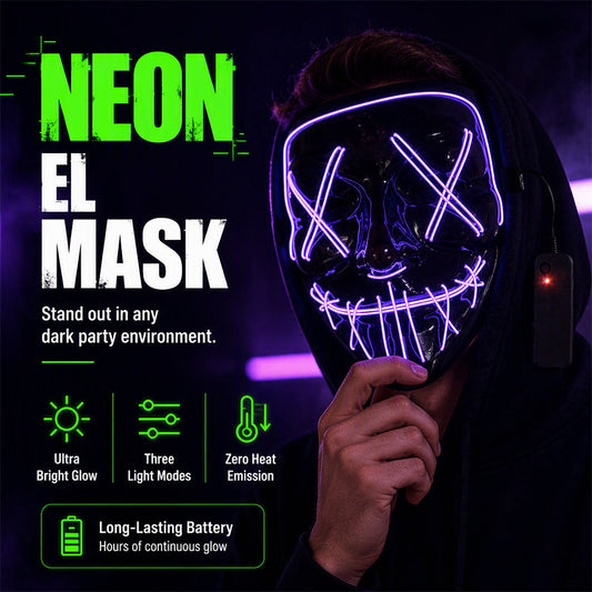 📢📢50% OFF !! ⏰Halloween LED Glowing Mask