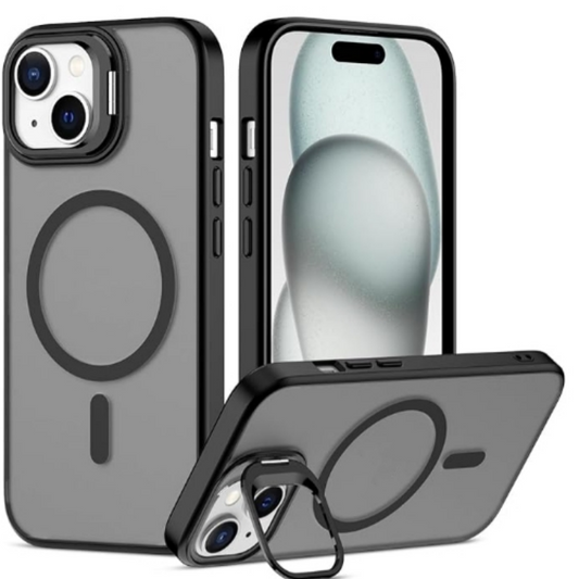Invisible Stand Magnetic Phone Case With Lens Cap