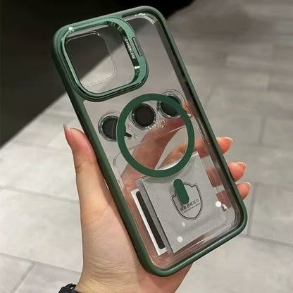 Invisible Stand Magnetic Phone Case With Lens Cap