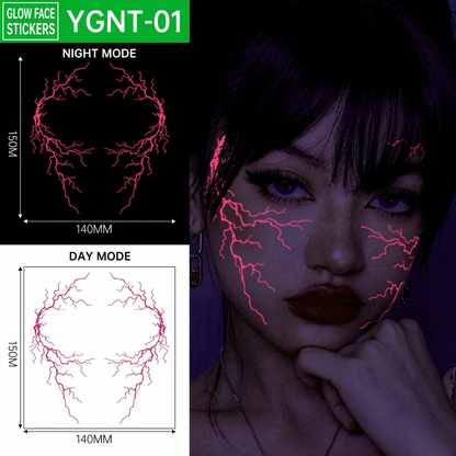📢📢BUY 1 GET 1 FREE !! ⏰Halloween Luminous Face Tattoo Stickers
