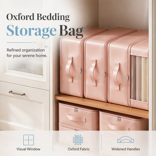 📢📢 50% OFF📦Large Capacity Bedding Organizer Bag for Bed Sheets Quilt Covers Blankets and Clothes