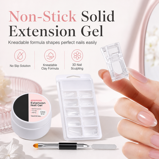 📢📢50% OFF !! ⏰Non-Sticky Solid Builder Gel for Nail Extension