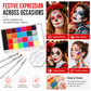 📢📢50% OFF !! ⏰Face and Body Oil Palette for Kids and Adults Theatrical Chinese Opera Makeup and Festival Party Body Painting Pigment Kit